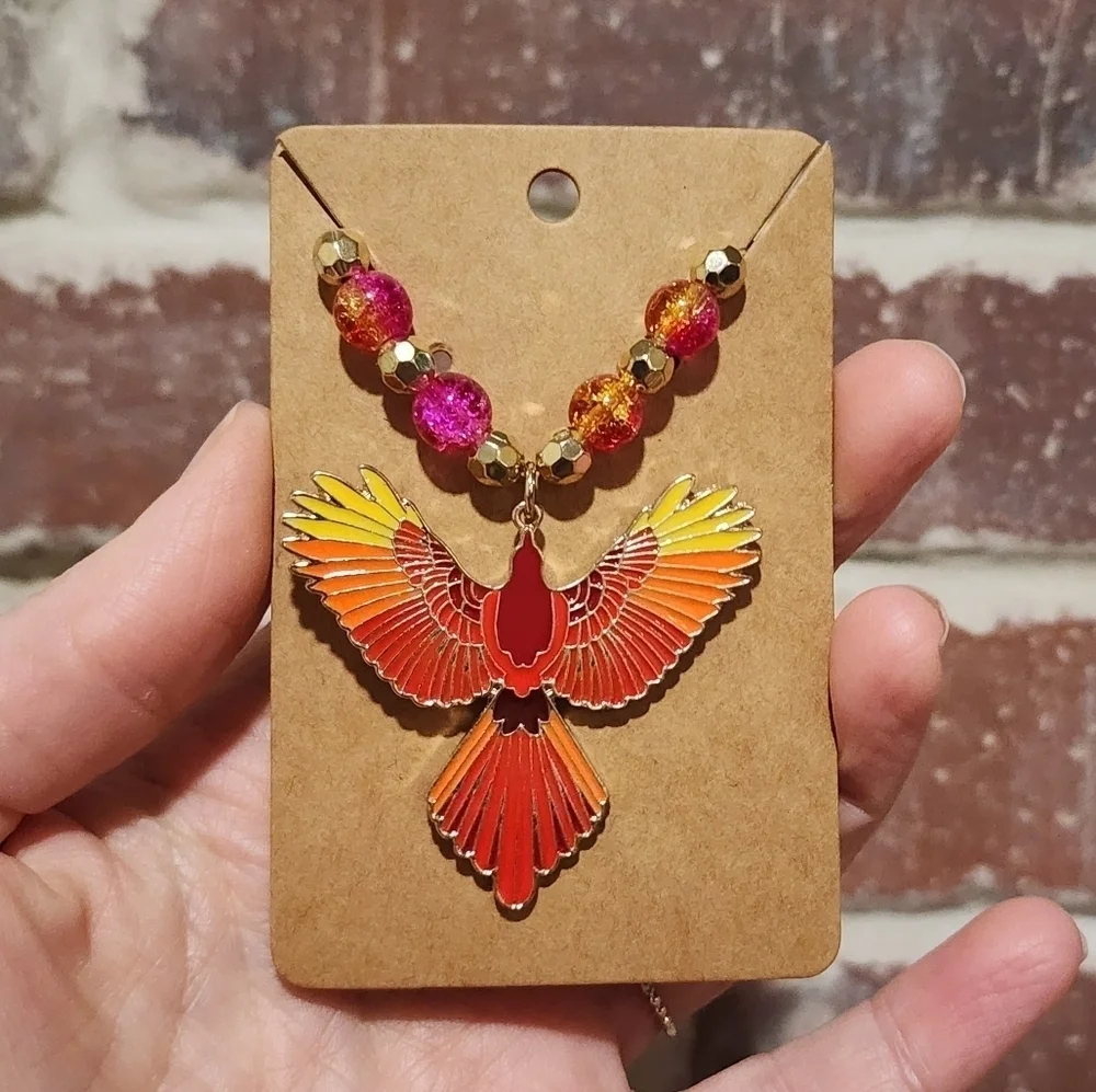 Labubu Phoenix Pendant Necklace
